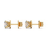 A pair of 2 carat total weight diamond stud earrings set in a prong setting