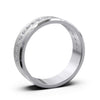 Elegant Unisex 6.5 mm Wedding Band with Channel-Set Lab-Grown Diamonds, Brushed & Polished Finishes in Varied Precious Metals
