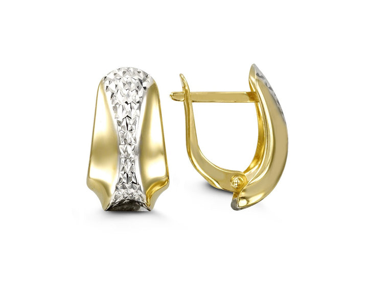 10K Yellow Gold Diamond-Accent Huggies Earrings | RUDIX JEWELLERY