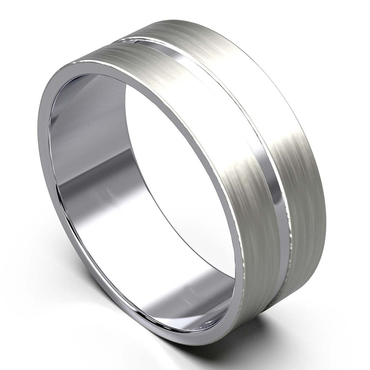 Center Bordered men's Ring