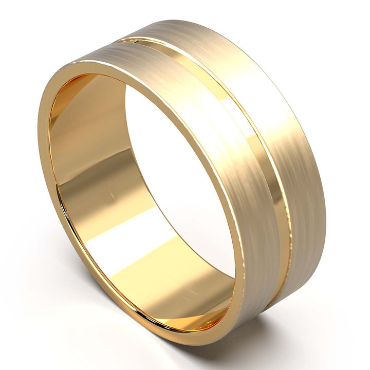 Center Bordered men's Ring