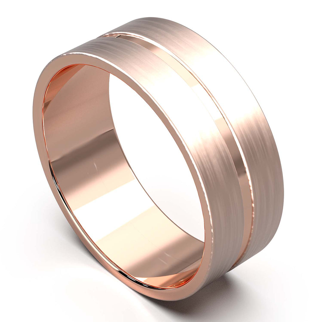 Center Bordered men's Ring