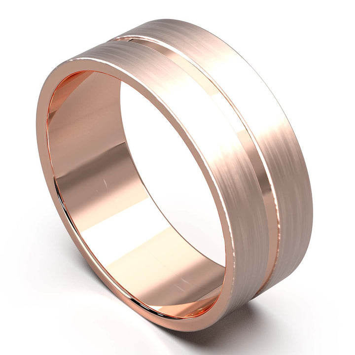 Center Bordered men's Ring