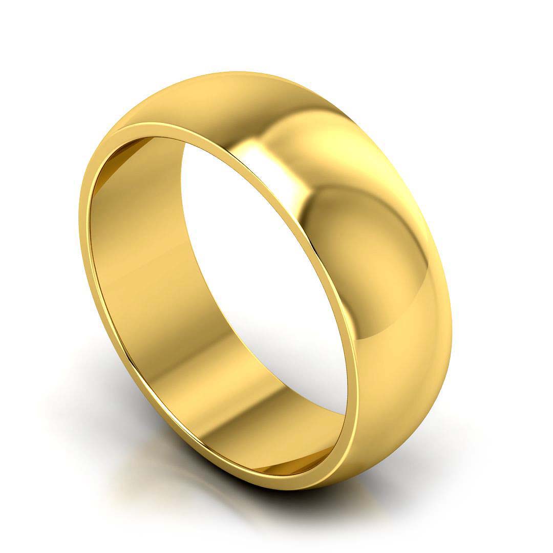 half round  men's wedding band