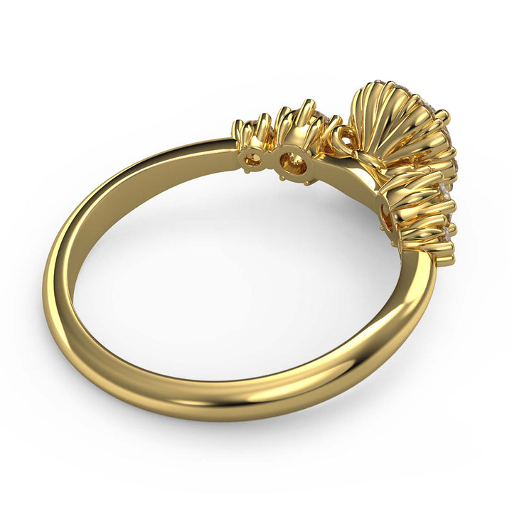 Exquisite Five Stone Lab-Grown Diamond Engagement Ring with a Dazzling 0.4 Carat Centerpiece