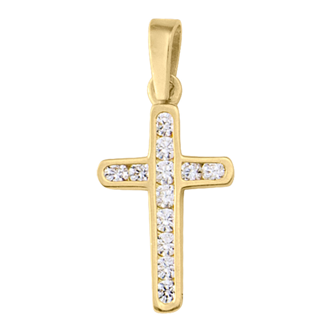 Gold Cross with Stones