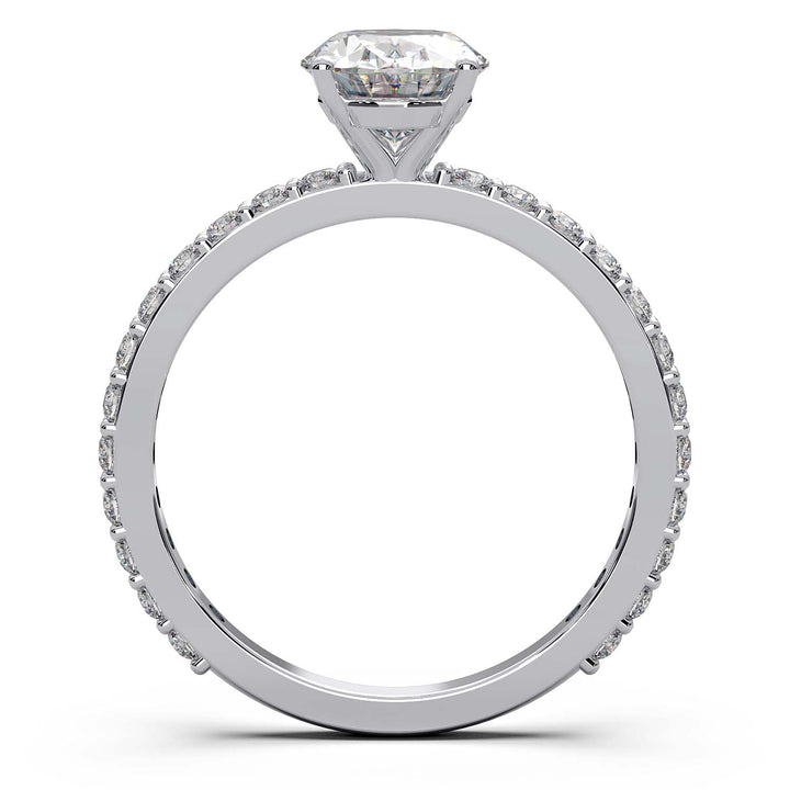 Elegant 1.2 Carat Oval Lab-Grown Diamond Engagement Ring, VVS1 Clarity, D Color, in 14K/18K Gold or Platinum