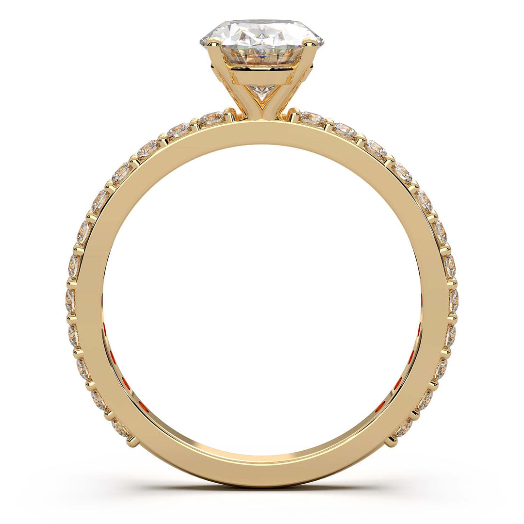 Elegant 1.2 Carat Oval Lab-Grown Diamond Engagement Ring, VVS1 Clarity, D Color, in 14K/18K Gold or Platinum