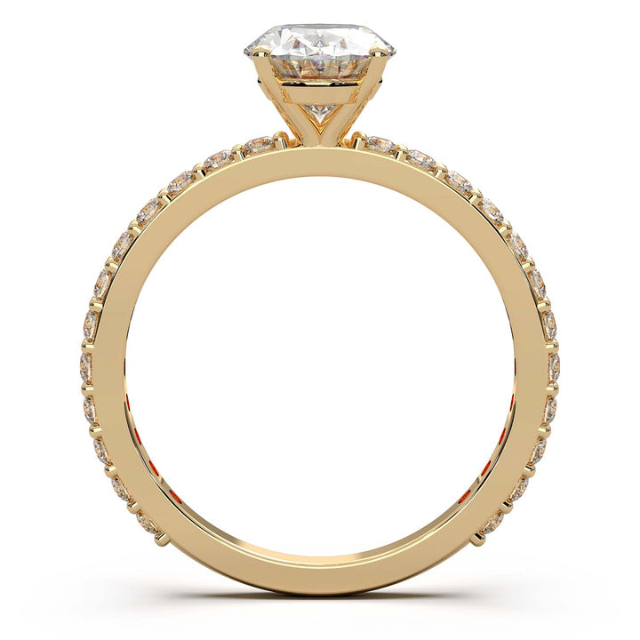 Elegant 1.2 Carat Oval Lab-Grown Diamond Engagement Ring, VVS1 Clarity, D Color, in 14K/18K Gold or Platinum
