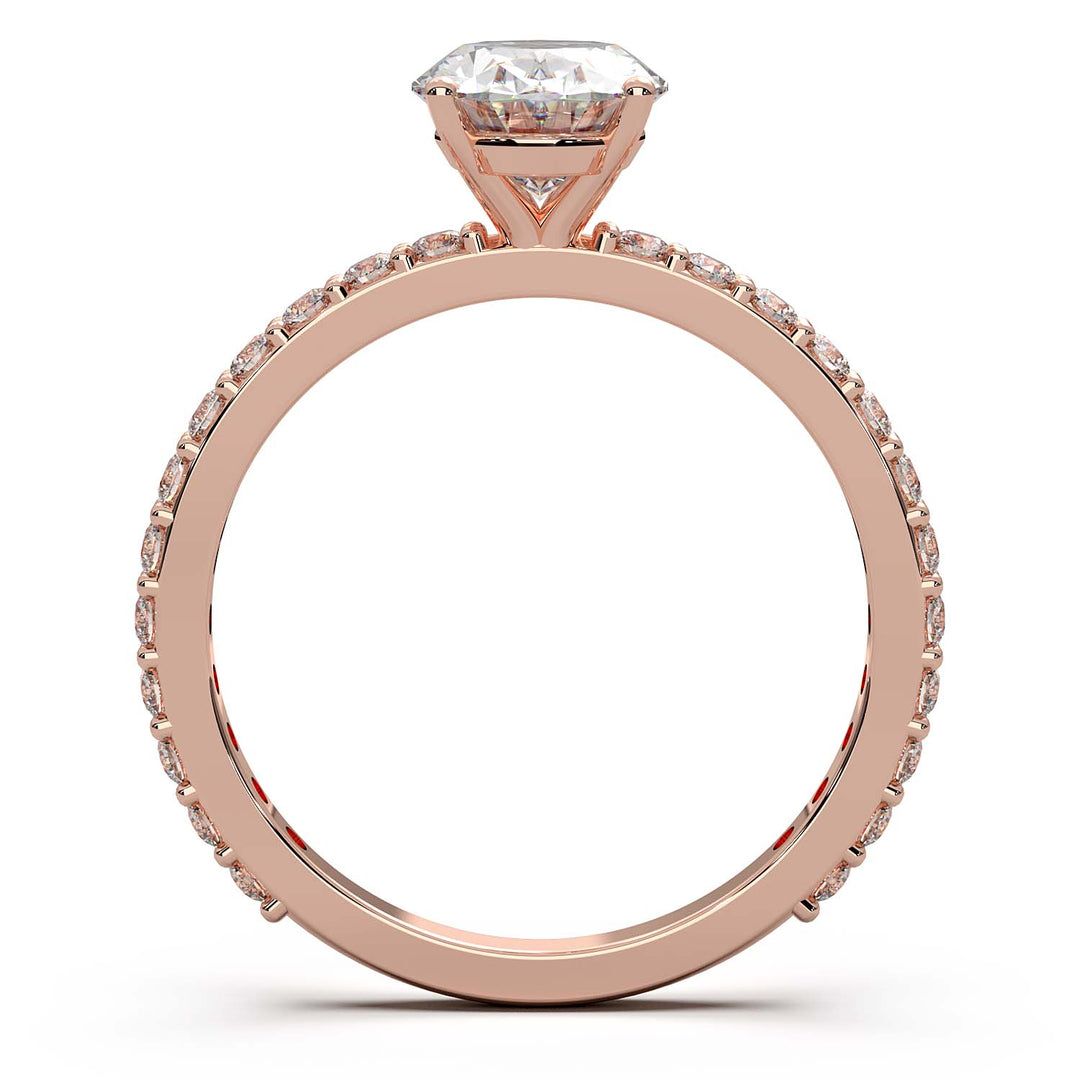 Elegant 1.2 Carat Oval Lab-Grown Diamond Engagement Ring, VVS1 Clarity, D Color, in 14K/18K Gold or Platinum