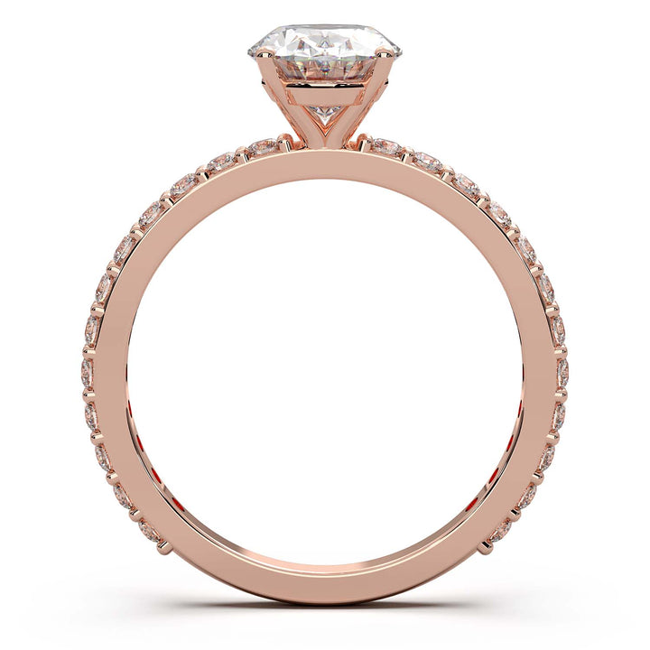 Elegant 1.2 Carat Oval Lab-Grown Diamond Engagement Ring, VVS1 Clarity, D Color, in 14K/18K Gold or Platinum