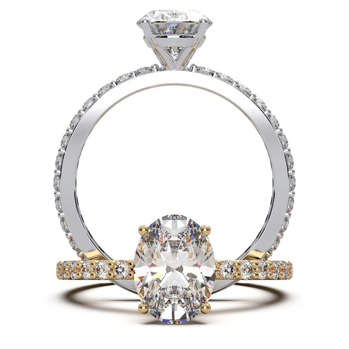 Elegant 1.2 Carat Oval Lab-Grown Diamond Engagement Ring, VVS1 Clarity, D Color, in 14K/18K Gold or Platinum