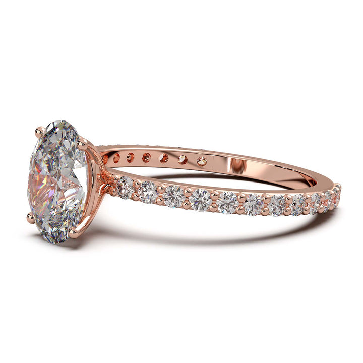 Elegant 1.2 Carat Oval Lab-Grown Diamond Engagement Ring, VVS1 Clarity, D Color, in 14K/18K Gold or Platinum