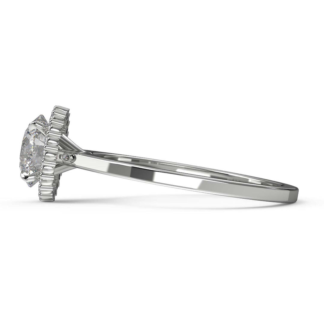 Round Halo Engagement Ring