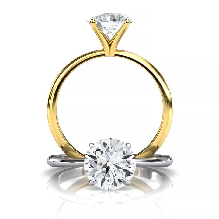 Elegant 1.3ct Lab Diamond Solitaire Engagement Ring with Tapered Band