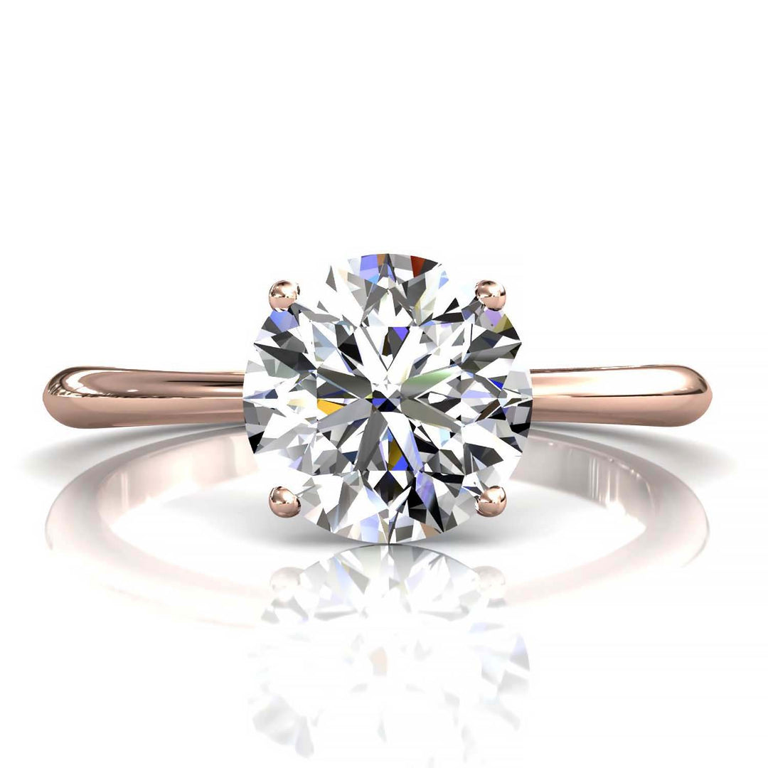 Elegant 1.3ct Lab Diamond Solitaire Engagement Ring with Tapered Band