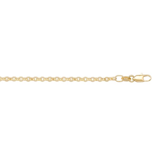 N124-YELLOW GOLD SOLID CABLE LINK