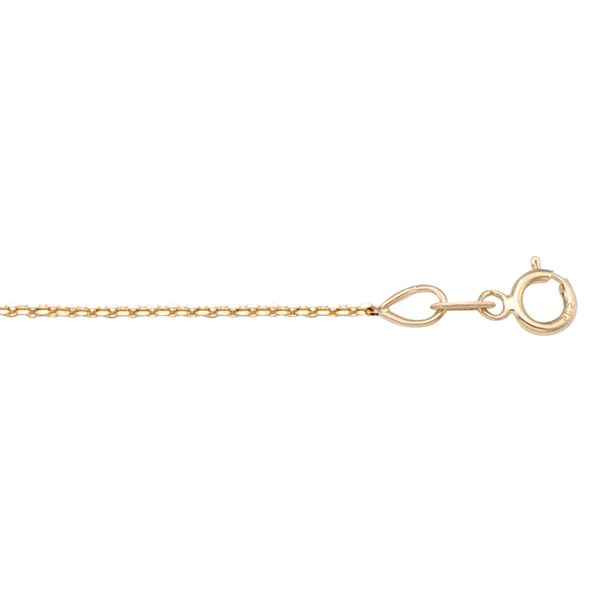 N605-LT-DC-YELLOW GOLD SOLID DIAMOND CUT OPEN CABLE  LINK