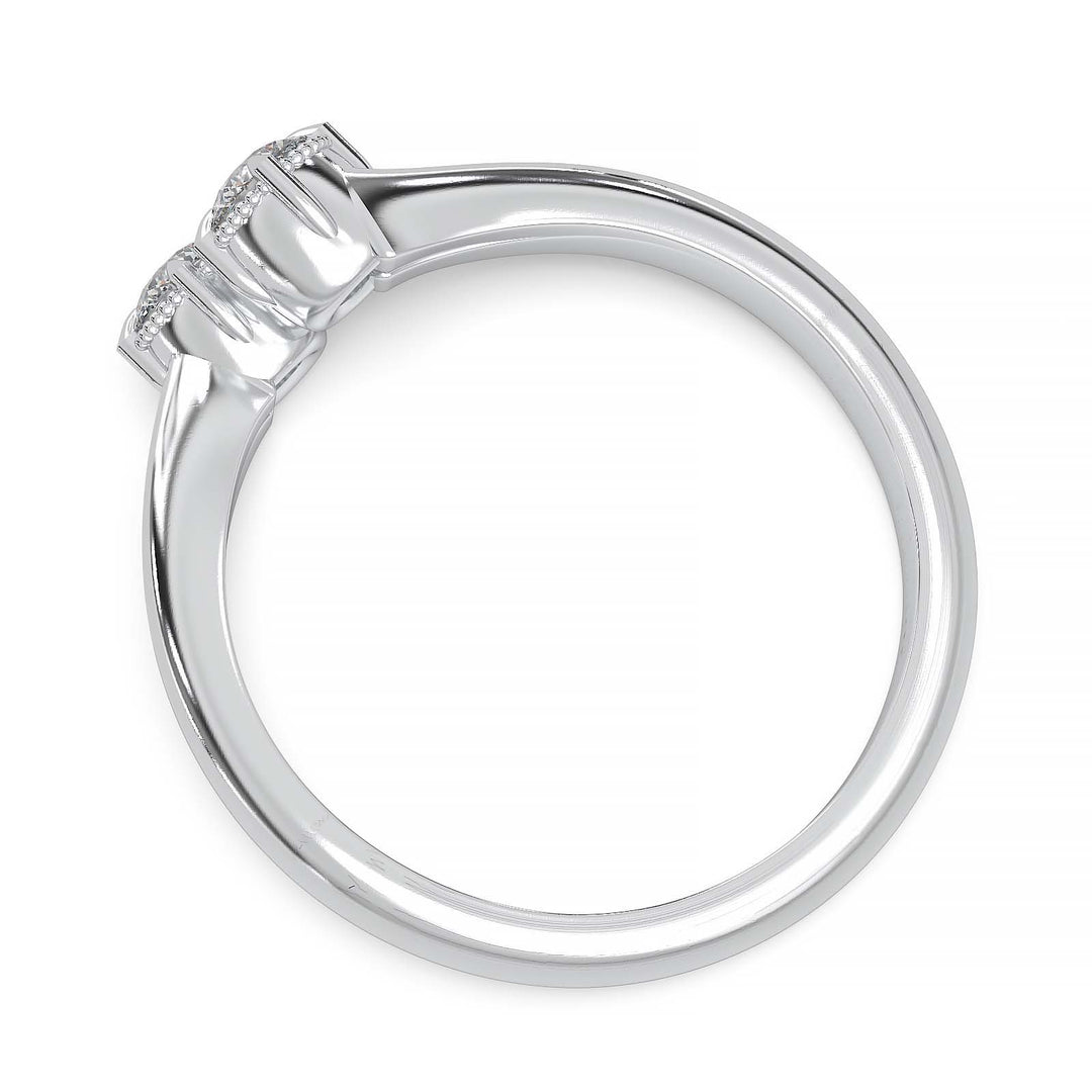 Elegant Toi et Moi Dual-Stone Ring with Intricate Design