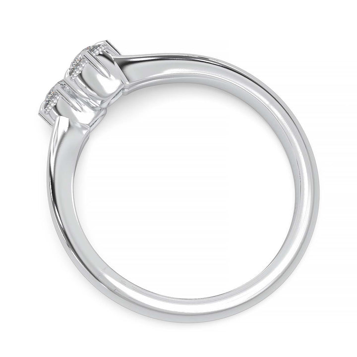 Elegant Toi et Moi Dual-Stone Ring with Intricate Design