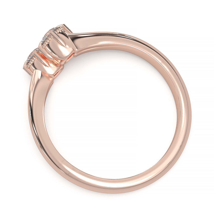 Elegant Toi et Moi Dual-Stone Ring with Intricate Design