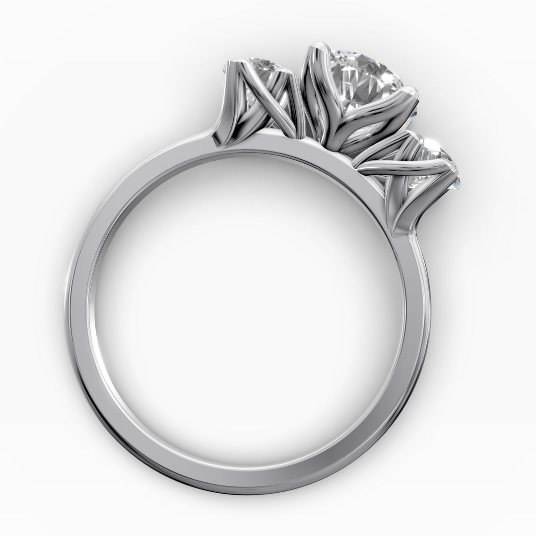 1 CT Round Lab-Grown Diamond Three-Stone Engagement Ring