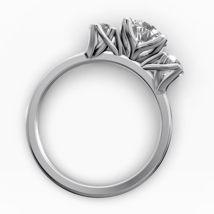 1 CT Round Lab-Grown Diamond Three-Stone Engagement Ring