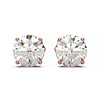Premium 2 Carat Diamond Stud Earrings in Gold or Platinum
