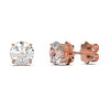 Premium 2 Carat Diamond Stud Earrings in Gold or Platinum