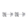 Premium 2 Carat Diamond Stud Earrings in Gold or Platinum