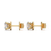 Premium 2 Carat Diamond Stud Earrings in Gold or Platinum