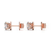 Premium 2 Carat Diamond Stud Earrings in Gold or Platinum