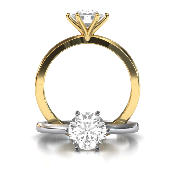 Classic Elegance: 6-Prong Round Solitaire Lab-Grown Diamond Ring (1.40 - 1.49) CT