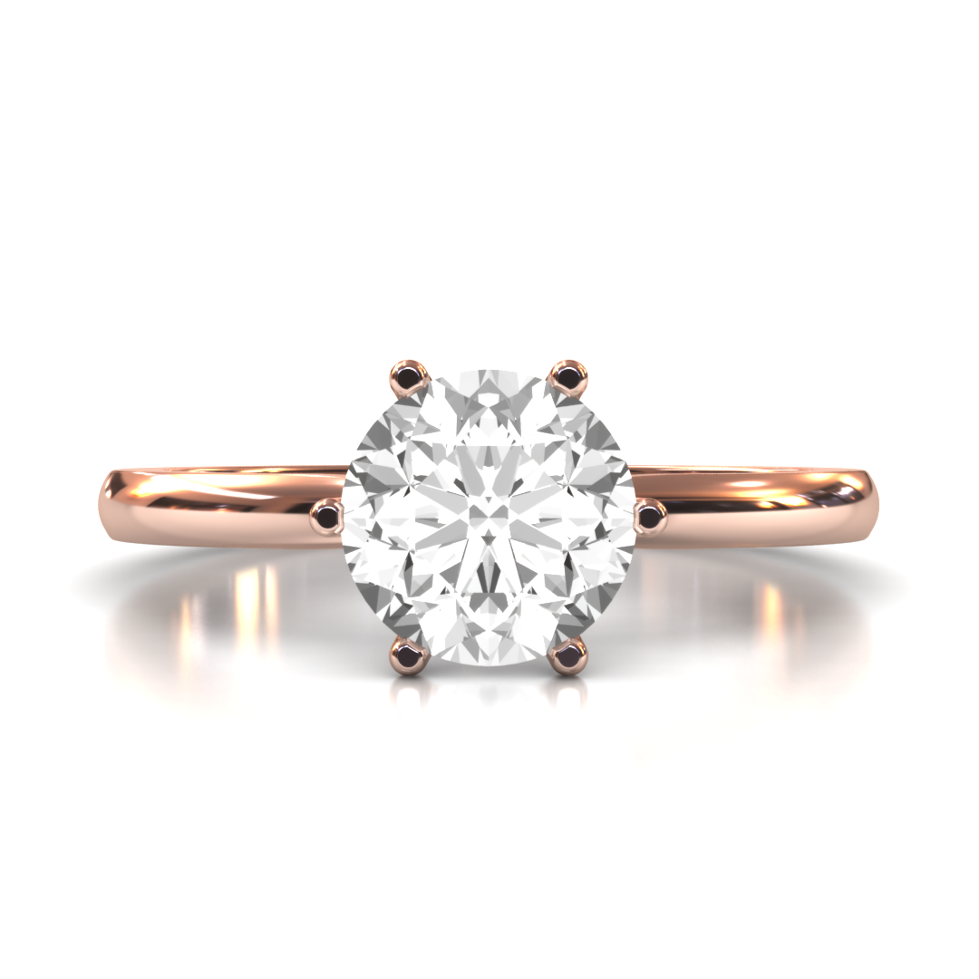 6 prongs solitaire engagement ring