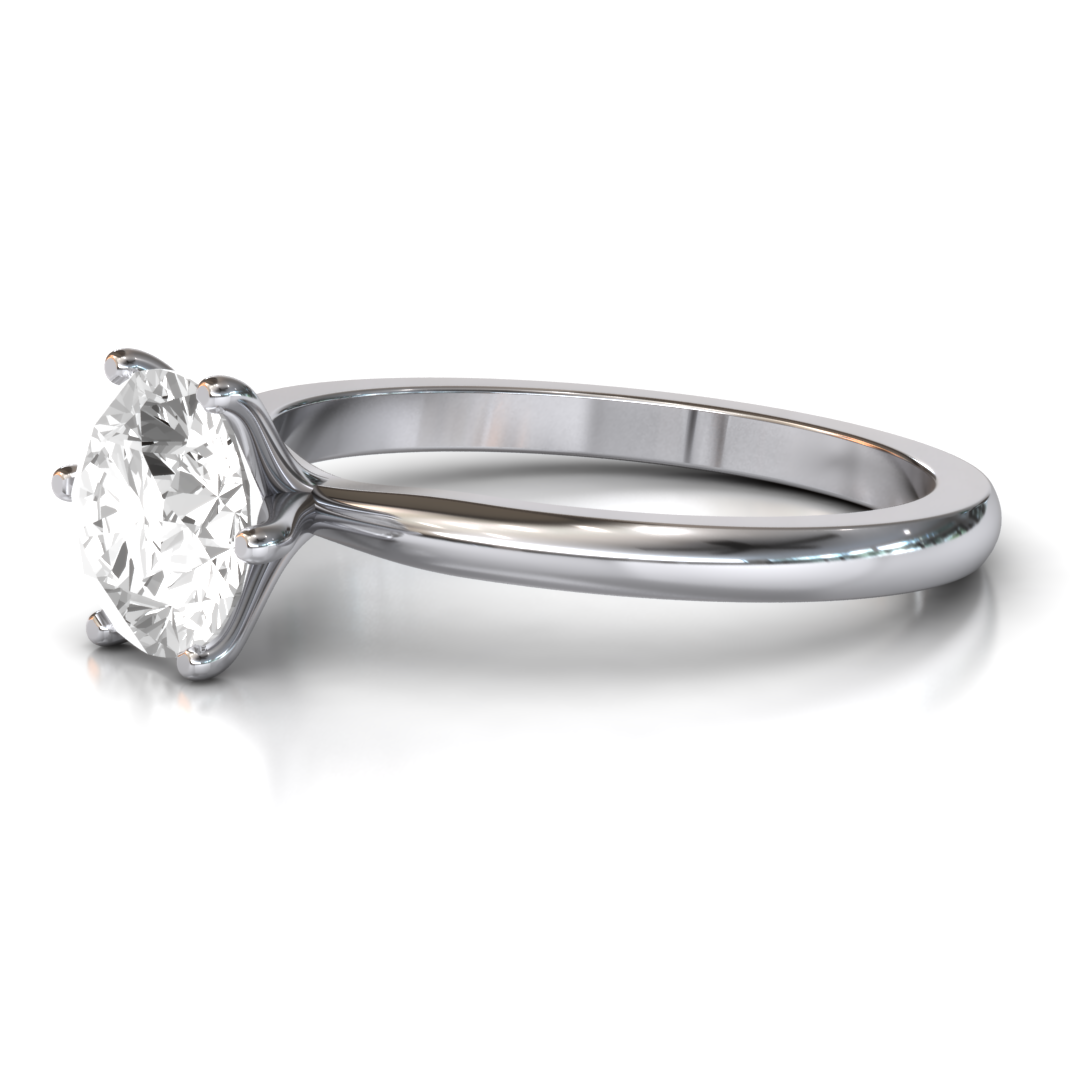 6 prongs solitaire engagement ring
