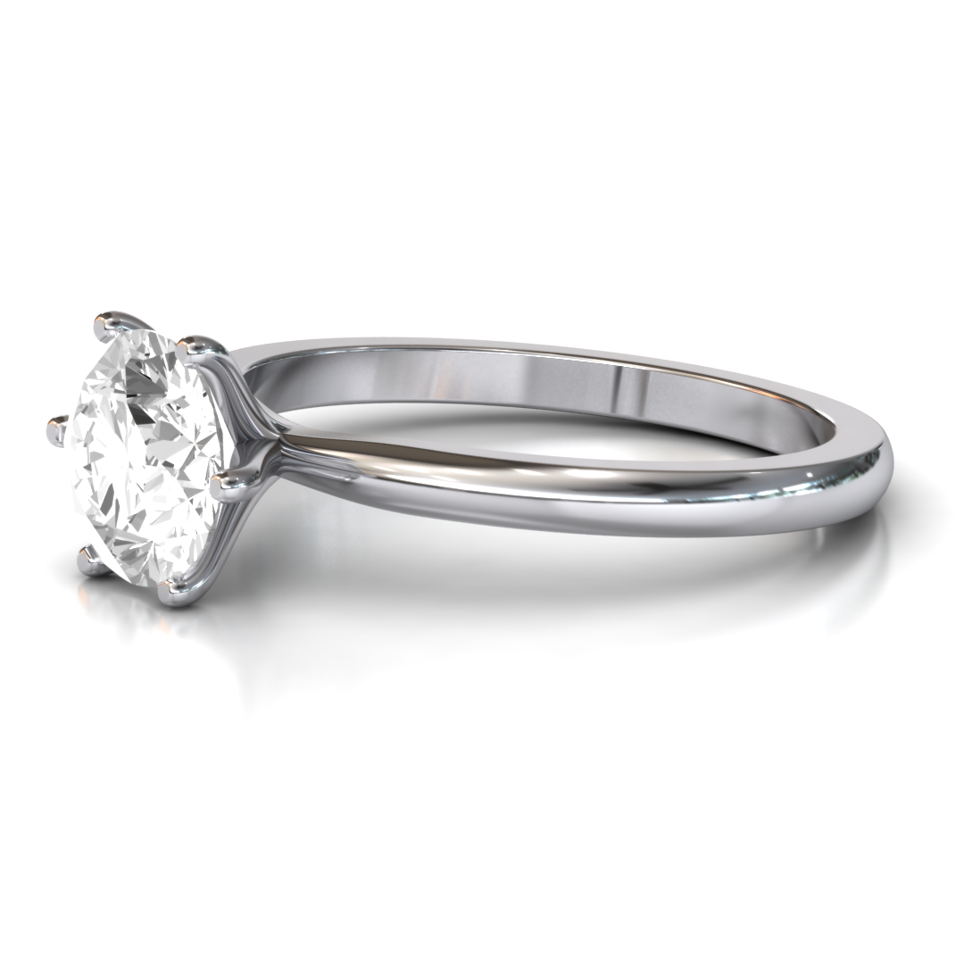 Classic Elegance: 6-Prong Round Solitaire Lab-Grown Diamond Ring (1.40 - 1.49) CT