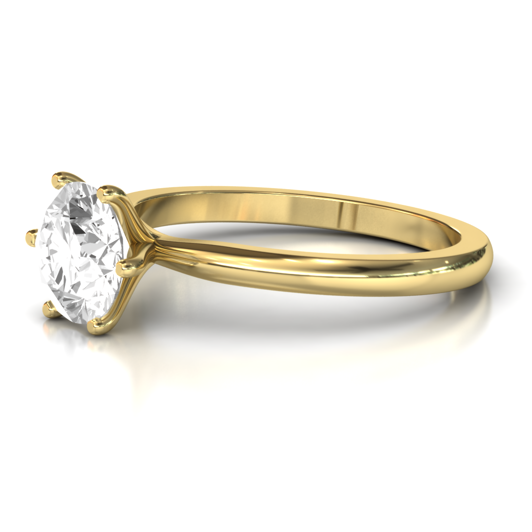 6 prongs solitaire engagement ring