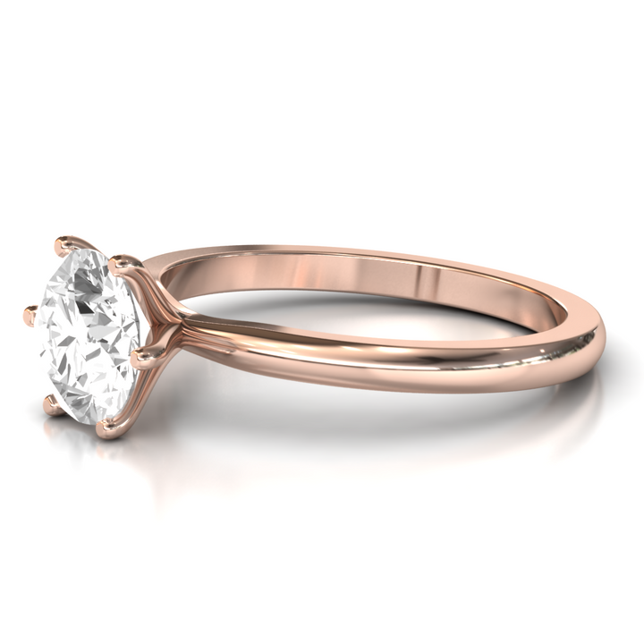 Classic Elegance: 6-Prong Round Solitaire Lab-Grown Diamond Ring (1.40 - 1.49) CT