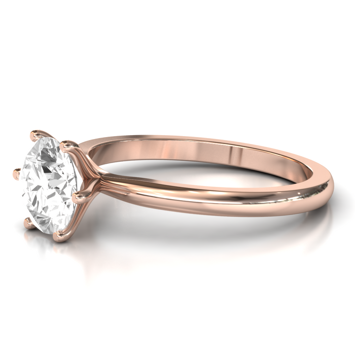 6 prongs solitaire engagement ring