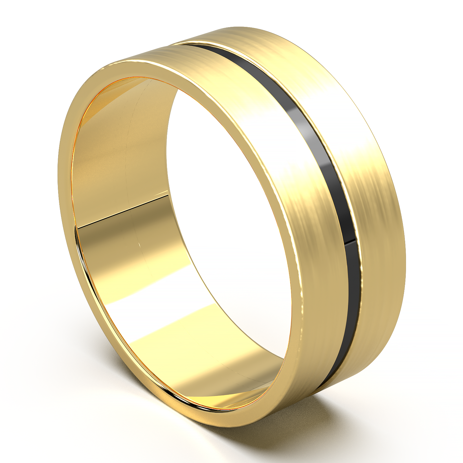 Gold and black men's ring