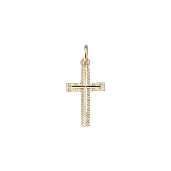 14K Yellow Gold Cross Pendant | Elegant Faith Symbol - Item CET-N1201