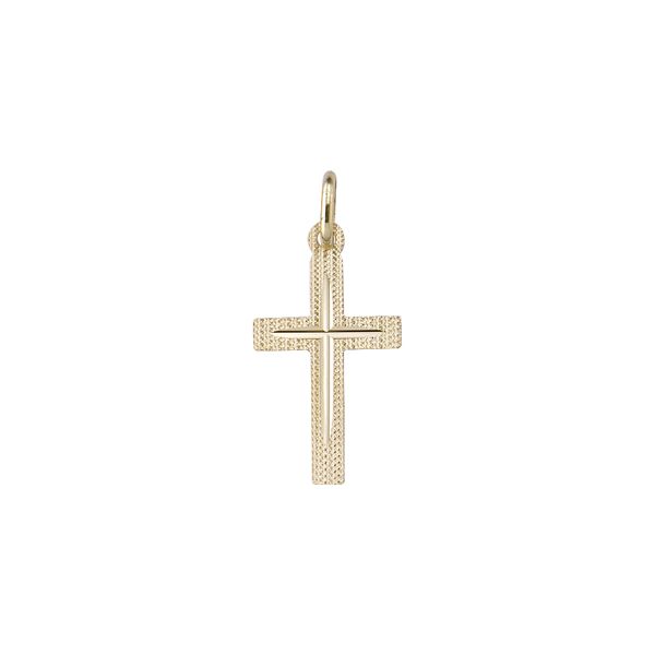 14K Yellow Gold Cross Pendant | Elegant Faith Symbol - Item CET-N1201