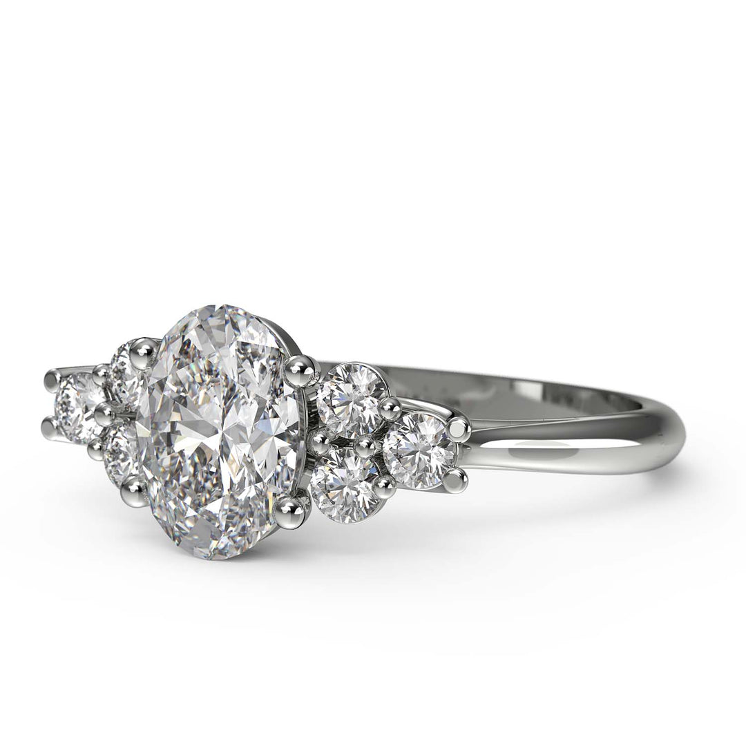 cluster diamond ring
