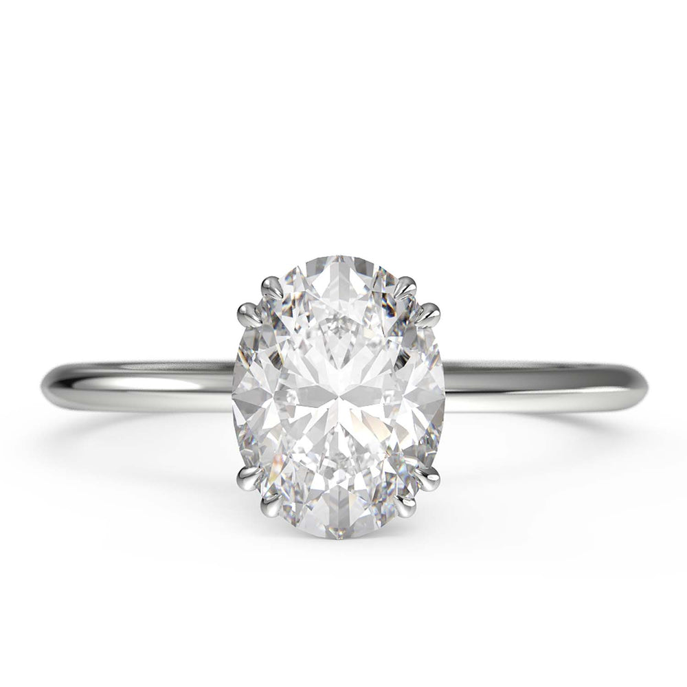 Oval Moissanite Solitaire Ring
