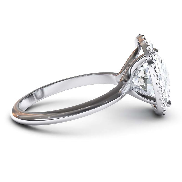 Exquisite 7.5 Carat Elongated Lab-Grown Diamond Engagement Ring with a Graceful Open Shank in 14K Gold