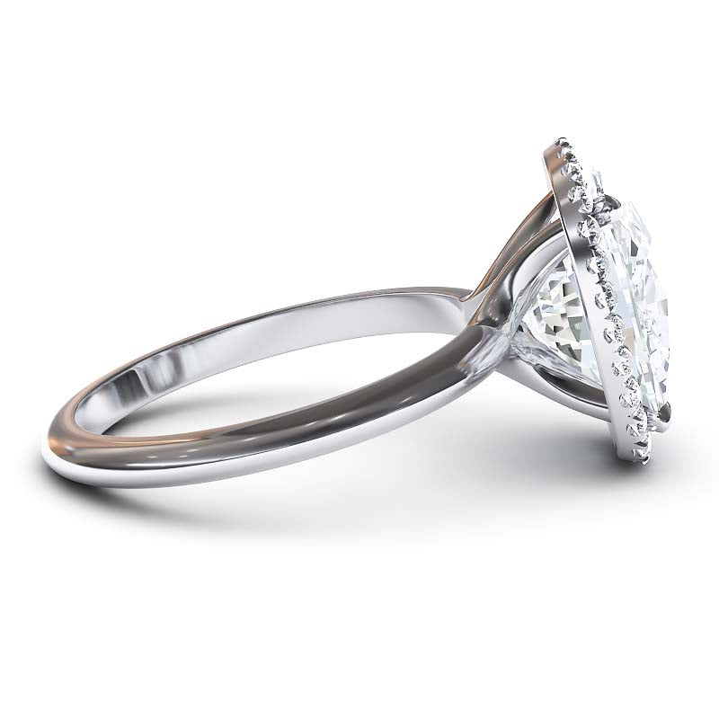Exquisite 7.5 Carat Elongated Lab-Grown Diamond Engagement Ring with a Graceful Open Shank in 14K Gold