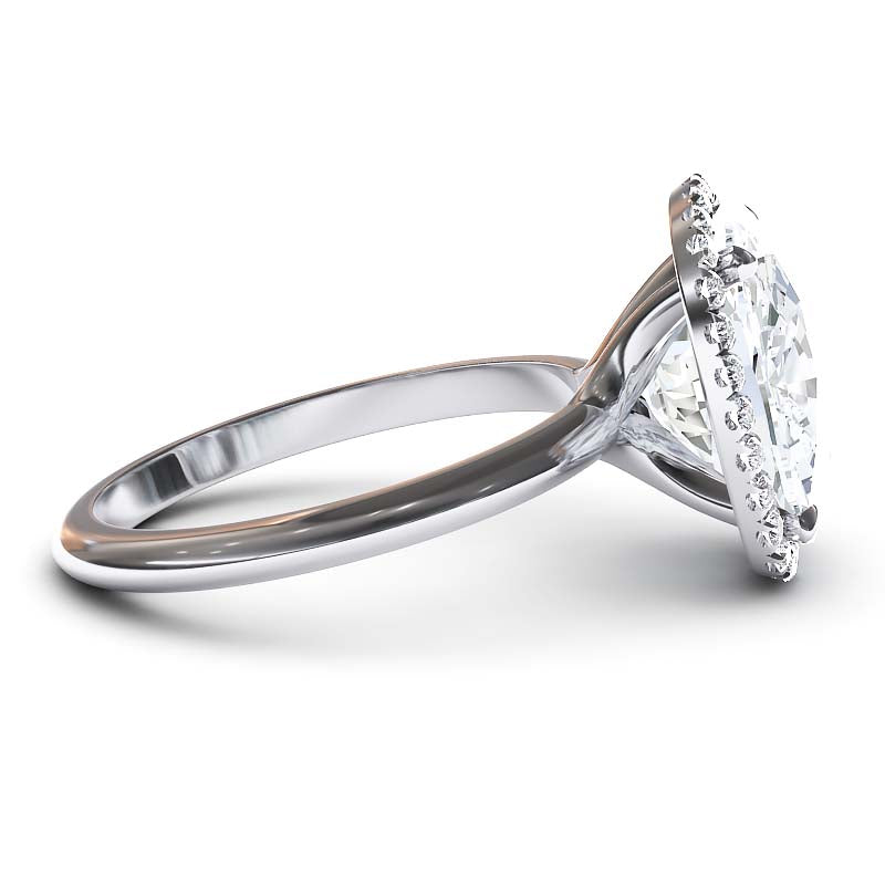 Exquisite 7.5 Carat Elongated Lab-Grown Diamond Engagement Ring with a Graceful Open Shank in 14K Gold