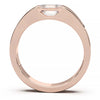 Modern Minimalist 0.5 Carat Emerald-Cut Lab-Grown Diamond Bezel Engagement Ring in Lustrous Gold