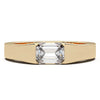 Emerald Bezel Engagement Ring