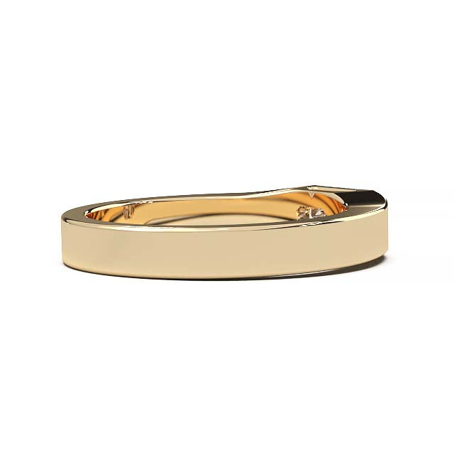 Modern Minimalist 0.5 Carat Emerald-Cut Lab-Grown Diamond Bezel Engagement Ring in Lustrous Gold